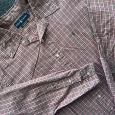 RALPH LAUREN Classic Fit Men s Long Sleeve Size XL Red Plaid Button Up