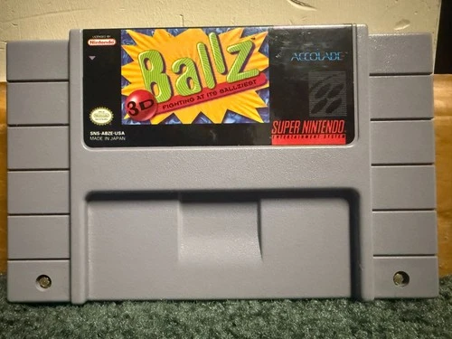 BALLZ 3D for Super Nintendo SNES video game cart only TESTED works VG 1994 fight