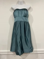 Strapless Size 18 Teal Mid Length Designer Monsoon Dress in Excellent Condition