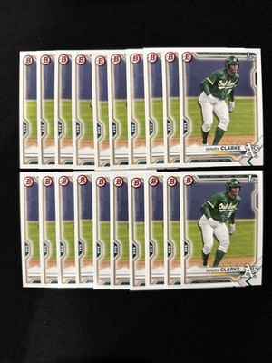 Lot Of (20) 2021 Bowman Draft Denzel Clarke 1st Bowman Cards BD-128 Athletics RC