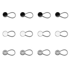 12 Pcs Collar Extenders Elastic Neck Button Extenders for Shirts Pants Jeans