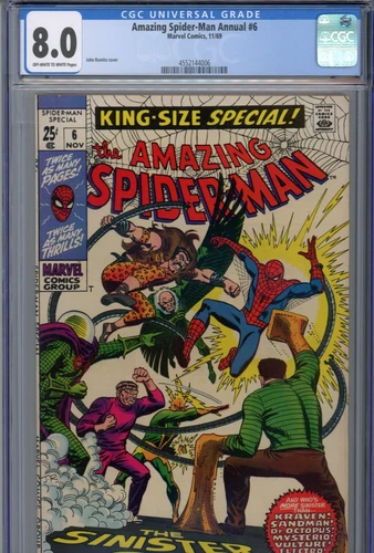 Amazing Spider-Man Annual #6 (1969) Marvel CGC 8.0 OW/White John Romita
