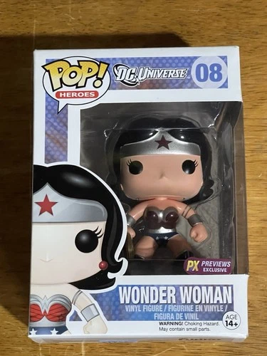 2010 FUNKO POP! #08 WONDER WOMAN PX PREVIEWS EXCLUSIVE FIGURE NEW IN BOX
