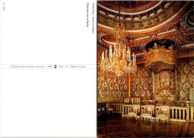 Fontainebleau Musee du Chateau Chambre de la Reine Postcard Unposted Mint 1978