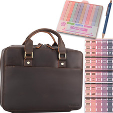 Benedictus Leather Bible Cover with Highlighter Set and Index Tabs