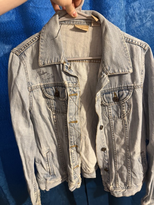 Mickey Gilley Signed Denim Jacket Women XL  Country Music Legend Rare Autograph