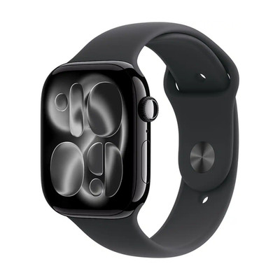 Apple Watch Series 11 46mm Cell Black Aluminum Case w Sport Band M/L MFC44LW/A
