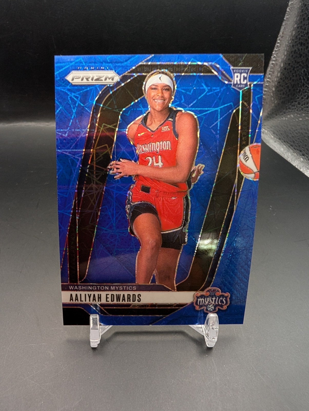 Aaliyah Edwards 2024 Panini Prizm WNBA #142 Rookie Blue Velocity