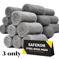 24x Steel Wire Wool Pads Top Quality Rolls Kitchen Cleaning Mice Rats UK