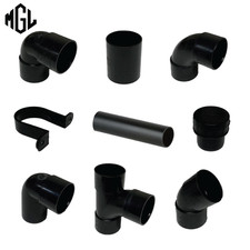40mm Black PVC Solvent Weld Waste Pipe Fitting – 1 Metre Length Drainage Pipe