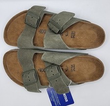 Birkenstock Arizona Bs Leather Suede Thyme Color Regular Wide