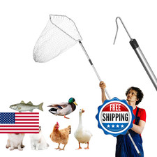NigWarm Chicken net Catcher, Chicken coop Accessories, 75 -inch Thickened Stainl
