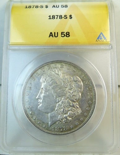 1878 S Morgan dollar ANACS AU58