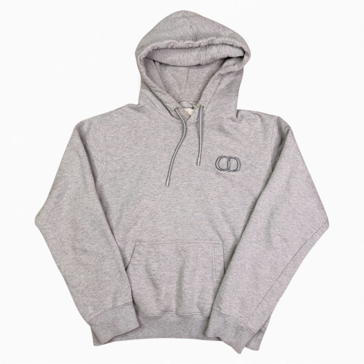 Christian Dior CD Icon Hoodie Grey Pullover Adult Size Small Made