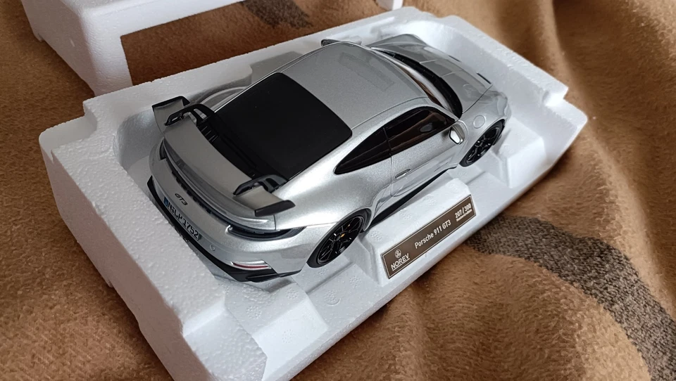 Porsche GT3 + 187380 + 1/18 + Silver + NOREV +..The Cheapest in eBay..!!! - Imagen 2 de 4