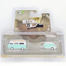 GreenLight '71 Volkswagen Type 2 Surfboards w/ Teardrop Trailer - 1:64