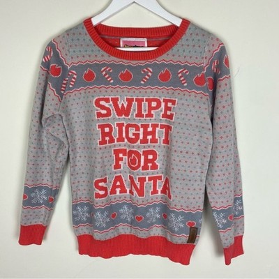 Tipsy Elves Swipe Right For Santa Ugly Sweater Party Christmas