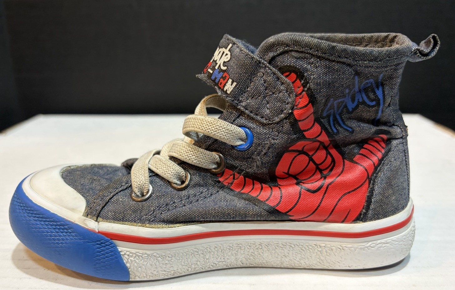 Spiderman Marvel H&M High Top Shoes Size 8c Toddlers Crib thumbnail 15
