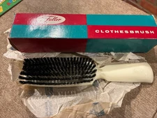 Vintage Fuller Clothes Brush Lint Remover 588 Nylon Bristles 6 Rows Ivory Handle