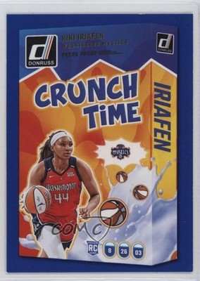 2025 Panini Donruss WNBA Crunch Time Press Proof Blue Kiki Iriafen Rookie RC 0q0