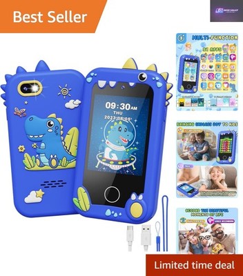 Multifunktionales Kinder Spielzeug Telefon - Dual Kameras & lustige Lernspiele für Reisen