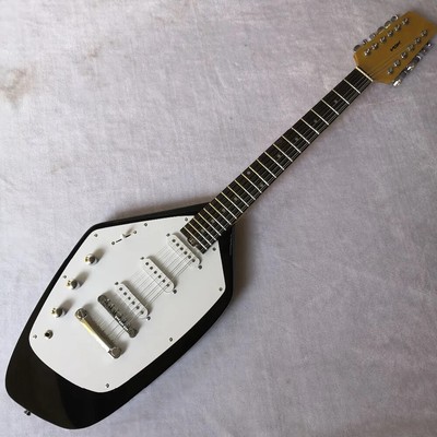 Left Hand Irregular 12String Electric Guitar Maple Neck,Black Paint professional