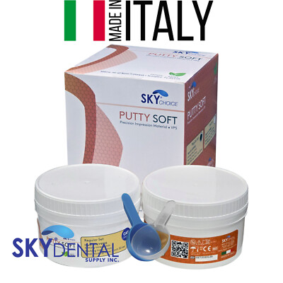 2 x 300 ml REGULAR SET Dental Putty PVS VPS Impression Material Mint Base