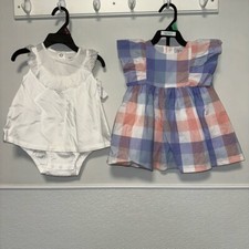 Carter  s Baby Girl Lot of 2 Dresses Spring Summer 12 M  6-9 M NWT NEW Sundress