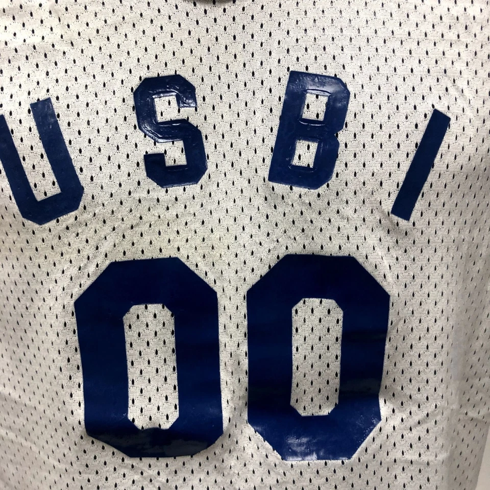 Vtg 80's Men White MESH Net Jersey USBI United Safe Boating Nylon Athletic Tank - Image 4 of 4