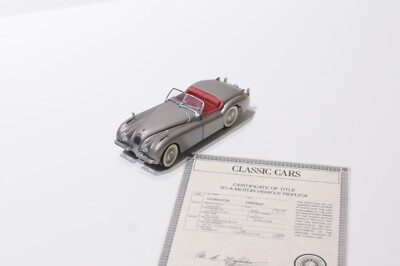 FRANKLIN MINT 1949 JAGUAR XK-120 ROADSTER SILVER GREY IN SCALE 1