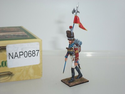 ERSTE LEGION NAP0687 SCHWEIZER 4. LINIE INFANTERIE SENIOR UNTEROFFIZIER STEHEND HALTEND HELLEBARDE
