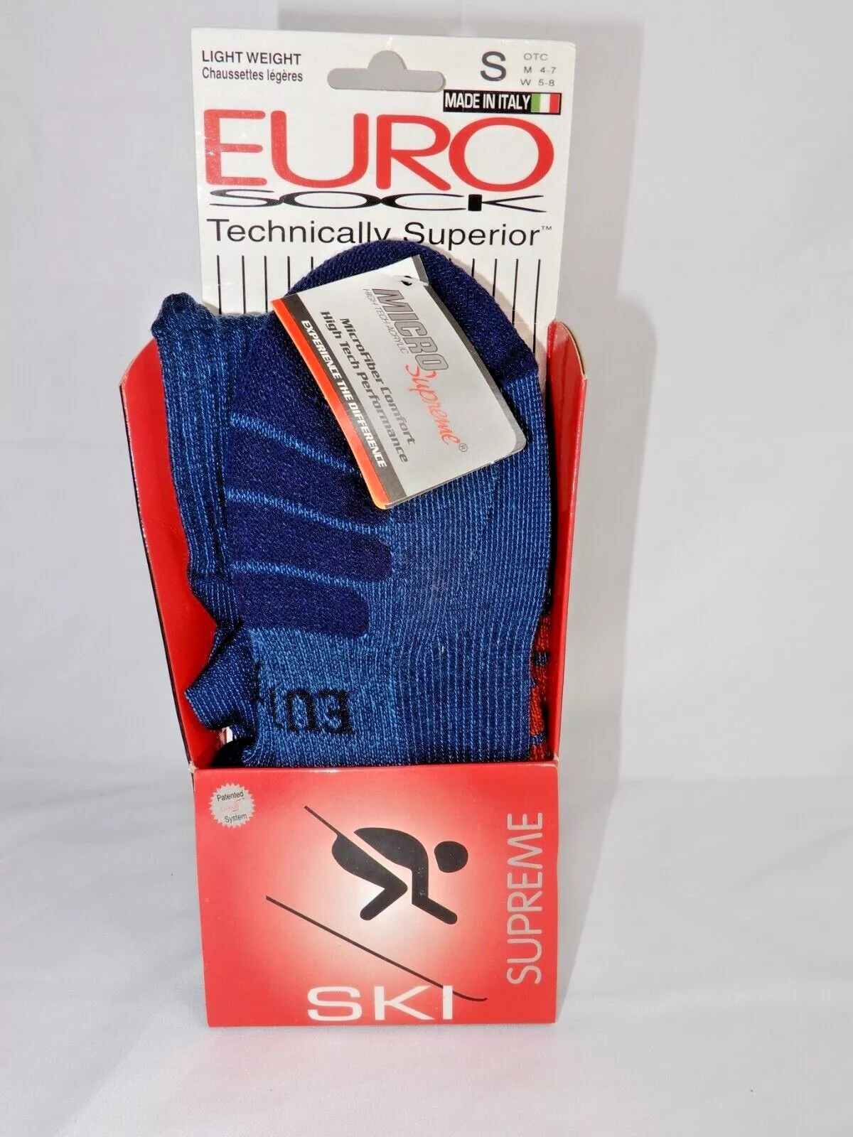 Chaussettes Eurosock Ski Supreme, denim, petit W (5 8) M (4 7)