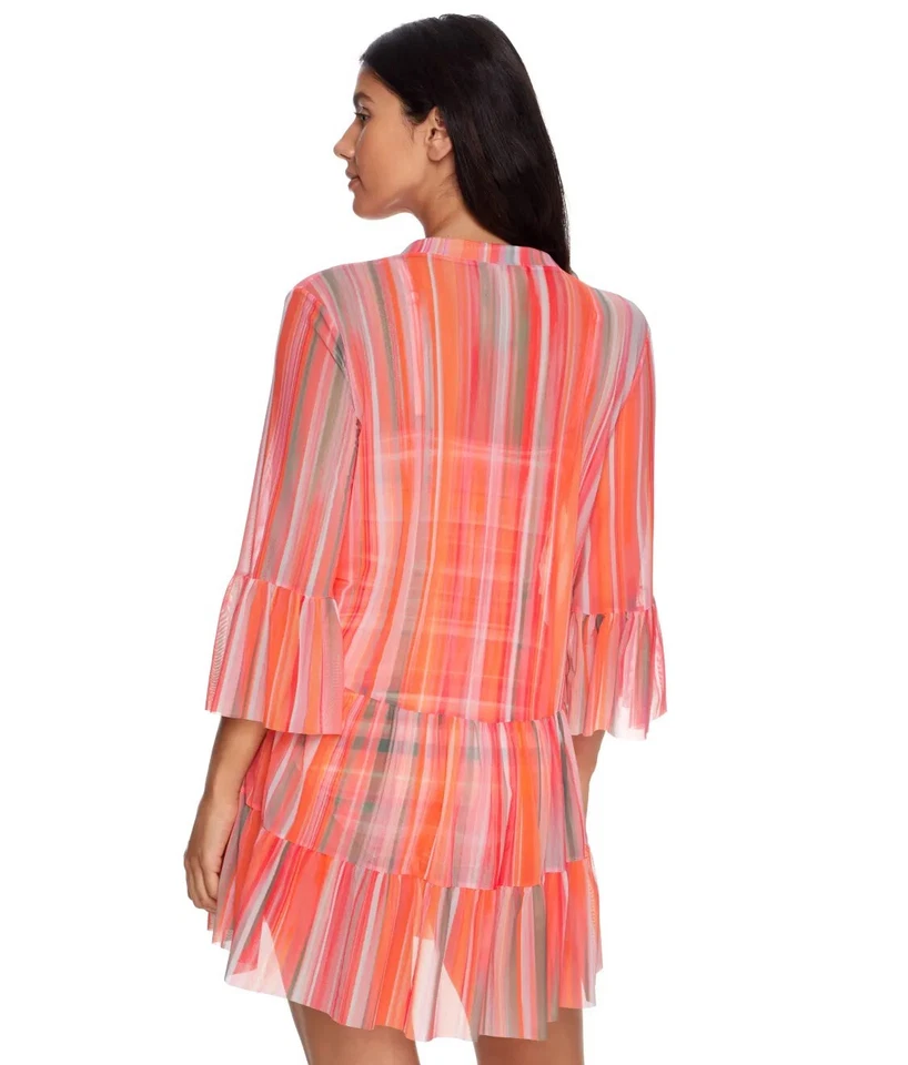 Vestido para mujer Coco Reef Papaya Paloma a rayas encantador de natación talla S Foto 3 de 4