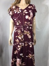 Women's NWT Taylor High-Low Crochet-Trim Midi Floral Dress Size 22W