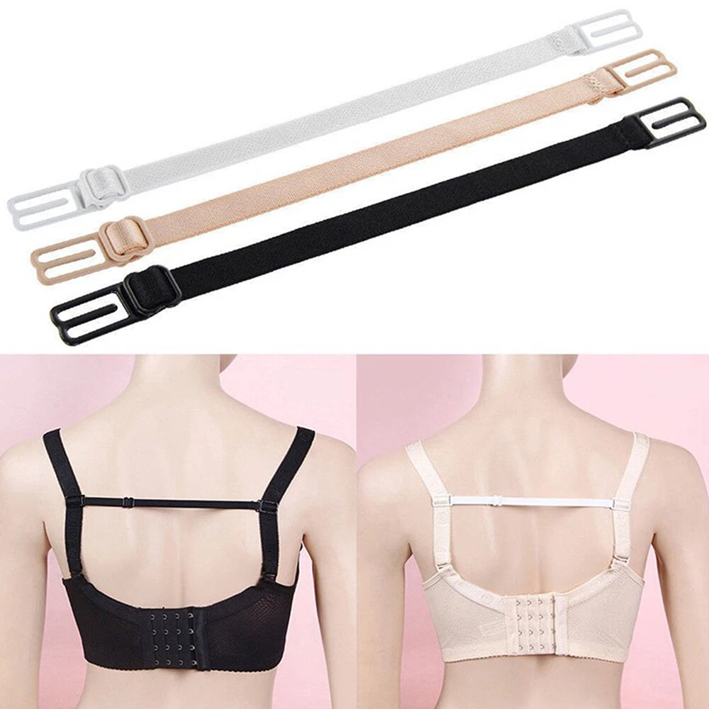 3PCS SET Nonslip Elastic Adjustable Band Bra Strap Holder Strap Racer Back Clip