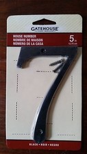 NEW GATEHOUSE HOUSE NUMBER 5" SOLID ZINC 7 BLACK MODEL 00907 ITEM 214384