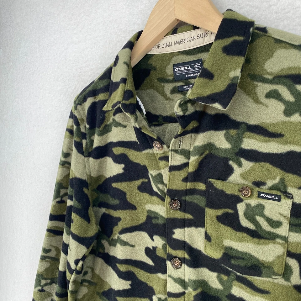 O'NEILL 衬衫 Youth XL Superfleece 迷彩纽扣长袖绿色 — 第 2/4 张图片
