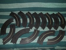 Vtg Lot Of 14 Pieces Tyco HO Slot Car Racing 9" R 1/4 Circle Track B 5831