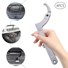 4pcs Adjustable Hook & C Pin Spanner Wrench Set Tighten Removing Nut Wrench