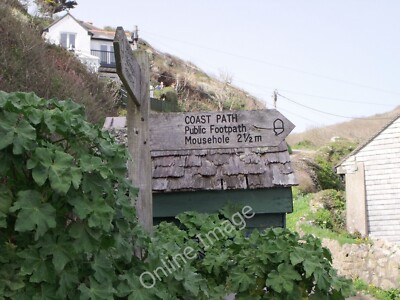 Photo 6x4 Coast footpath sign at Lamorna Cove  c2011