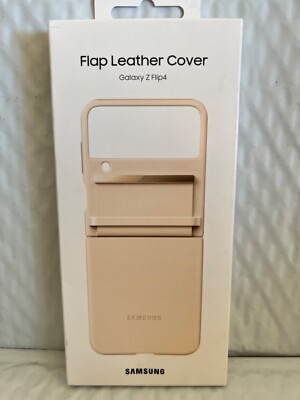 Genuine Samsung - Flap Leather Cover for Galaxy Z Flip4 - Peach  BRAND NEW!!