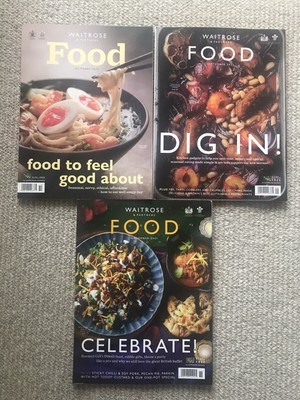 3 x WAITROSE FOOD Magazine ~ job lot bundle ~  Sep, Oct 2022 and Nov 2021
