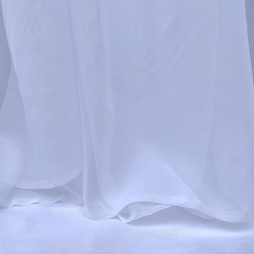 DOBLE ANCHO 300 cm Ancho FR Cortina de gasa ignífuga Telón de fondo Decoración Tela - Imagen 4 de 25