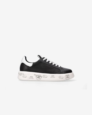 Premiata Women's Black Leather Sneakers Art. BELLE 6278