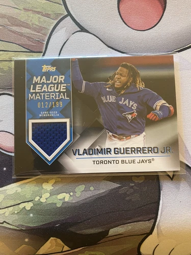 2022 TOPPS SERIES 2 VLADIMIR GUERRERO JR BLACK MAJOR LEAGUE MATERIAL JERSEY /199