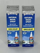 Pack of 2 - Sovereign Silver Natural Nasal Spray | Sinus Relief | 2 fl oz - NEW