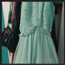 Mint green, short prom dress