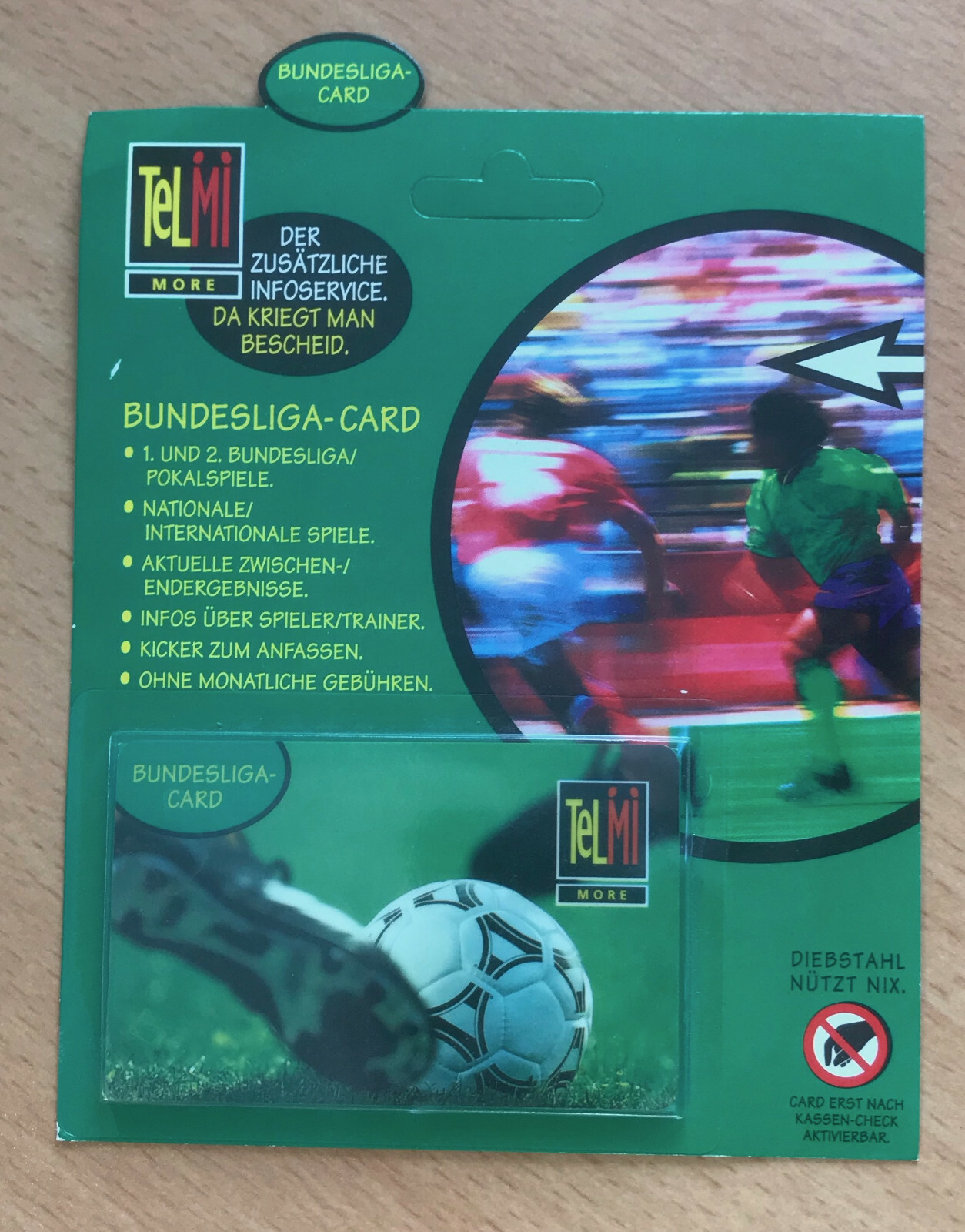 BundesligaCard für Motorola Telmi Pager 90erJahre, NEU, für Sammler