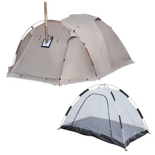 Fireproof 2 Person Waterproof Dome Tent with Snow Skirt for Camping Hiking G5J4