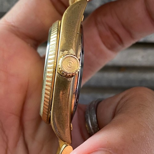 Seltene Tissot President Day Date Automatik Gold Swiss Vintage Herrenuhr - Bild 6 von 8